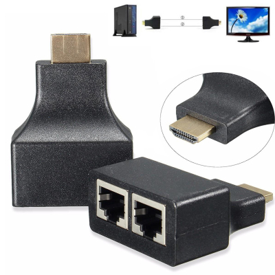 HDMI Dual RJ45 CAT5E CAT6 UTP LAN Ethernet HDMI Extender Repeater Adapter 1080P For HDTV HDPC PS3 STB