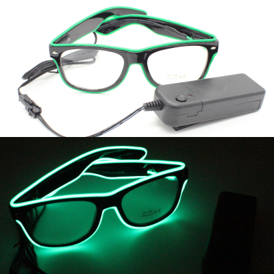 ZD Factory Direct Sales El Cold Light Glasses Led Luminous Ray·Ban Glasses Voice Control Lighting Toy Luminous Gift