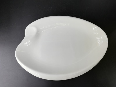 Commodity ceramic plate tableware 12 inch egg - shaped fingermark plate