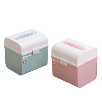 Y24-3980 Portable Plastic First-Aid Kit Household Multi-Layer Emergency Medicine Box Multi-Function Storage Box