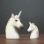 Nordic wind creative resin original crafts lovely unicorn horse head office desktop home furnishings