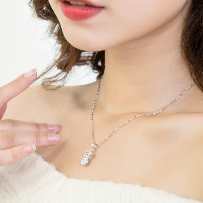 New Necklace Women's Japanese and Korean Simple Clavicle Chain Factory Direct Sales Dolphin Love Necklace Women's Wholesale