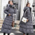 Europe station new Korean version of super long coat slim women hooded long sleeve warm cotton coat women's coat