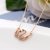 Rose Gold Necklace Korean Korean Style Girls' Heart-Shaped Buckle Artificial Rhinestone Alloy Clavicle Chain Ornament