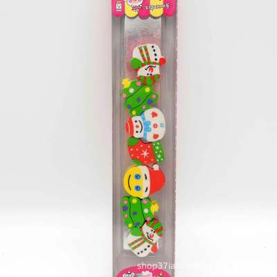 Seven Christmas series rubber set school supplies children stationery manufacturers