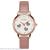 Lead the trend of women bright color set with diamond love belt watch for women