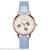 Lead the trend of women bright color set with diamond love belt watch for women
