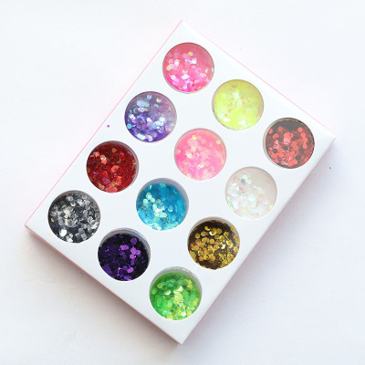 Japanese nail polish sequins web celebrity same imported laser powder eye makeup nail shine powder soft girl shine powder set