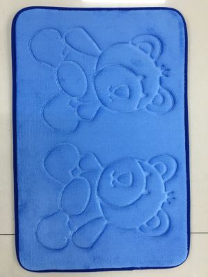 1.0cm thick flannel embossed floor mat absorbent and non-slip floor mat flannel floor mat bedside mat foot pad
