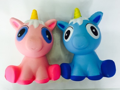 Manufacturer SQUISHY slow rebound PU relief release knead toy simulation animal model unicorn