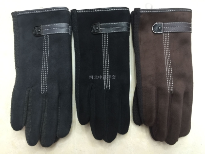 Winter new warm and fuzzy not suede suede gloves manufacturers direct sales to sample custom