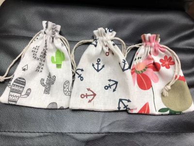 10*14 cotton cotton pocket flower bag cotton bag bundle pocket gift bag available from stock