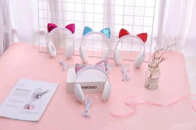 Christmas gift for party special cute cat ear earphone
