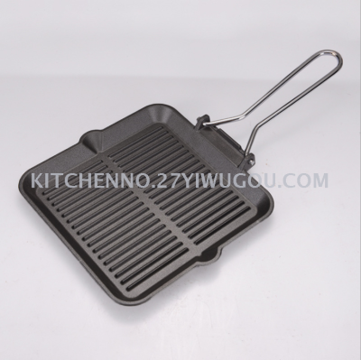 Square BBQ pan BBQ pan with handle portable multi-purpose Korean BBQ pan teppanyaki