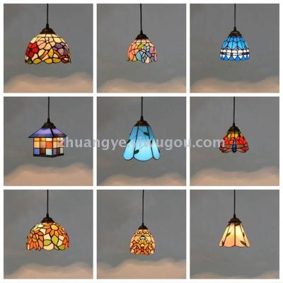 Tiffany Pendant Lights for Kitchen Island Glass Pendant Lights Colorful Round Hanging Light Pendant Turkish Dome