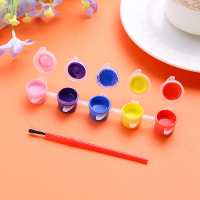 Wholesale a Large Number of 2ml Acrylic Watercolor Children's Finger Painting Paint Buy Paint to Send Brush