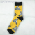 New cross-border socks from Europe and the United States new graffiti series of flower and bird figure cotton socks for
