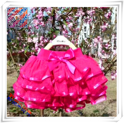2019 new spring and summer children's net gauze skirt baby short skirt peng peng skirt Korean version gauze skirt cake