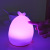 Creative colorful silicone morning chicken nightlight children's bedroom LED USB charging sound control nightlight