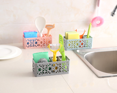 Plastic Draining Rack Countertop Cleaning Cloth Holder Kitchen Bathroom Accessories Sponge Storage Storage Rack Storage Rack