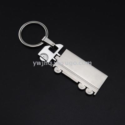 Truck shape metal key chain can be customized Logo auto company gifts