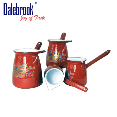 Dalebrook Turkish enamel coffee cup milk pot bucket,coffee pot warmer