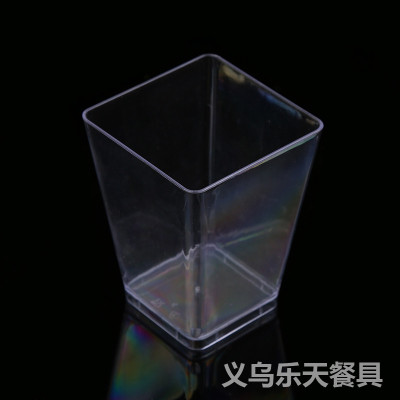 Long round Corner Square Cup Jelly Plastic Cup Tiramisu Mousse Cup Manufacturer Promotion