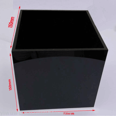 Weihai new black plexiglass cube box can be customized size