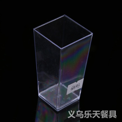Long Square Cup Jelly Plastic Cup Tiramisu Mousse Cup Manufacturer Promotion