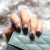 Fall and Winter Fashion New Imported Bottom Film Nail Stickers Fog and Haze Blue plus Gilding Nail Sticker Permeable Bottom Film Bottom Film