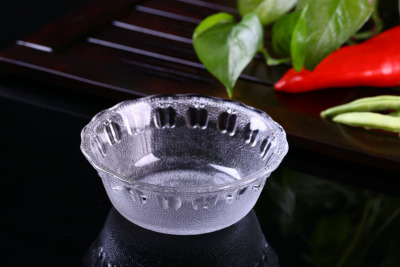 Frosted Transparent Lead-Free Glass Tableware Factory Direct Sales Chinese Salad Fruit Salad Bowl Cute Apple Bowl Creative Bowl