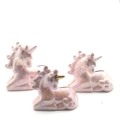 Export animal ceramic furnishings hand-painted cartoon unicorns furnishings creative ceramic painting unicorns wholesale