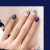 Hot Sale Super Fit New Nail Beauty Nail Sticker South Korea Imported Bottom Film Blue Tone Bronzing and Silver Plating XINGX Sand