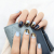 Hot Sale Super Fit New Nail Beauty Nail Sticker South Korea Imported Bottom Film Blue Tone Bronzing and Silver Plating XINGX Sand