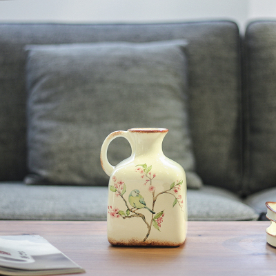  white background warbler flower fine rain porcelain vase small size furnishings household 