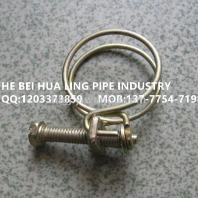 Manufacturers direct selling double wire throat hoop clamp strong throat hoop complete specifications