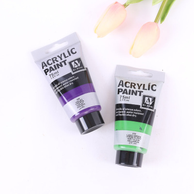High quality acrylic paint 75ml diy goods student practices waterproof single tube  