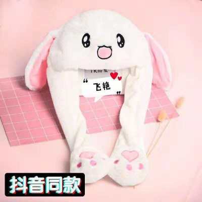 Great mystery toy douyin with the net red second yuan cute moving rabbit hat double-sided velvet big foot