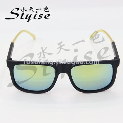 Korean version retro square round face sunglasses women popular logo color film sunglasses 4108B