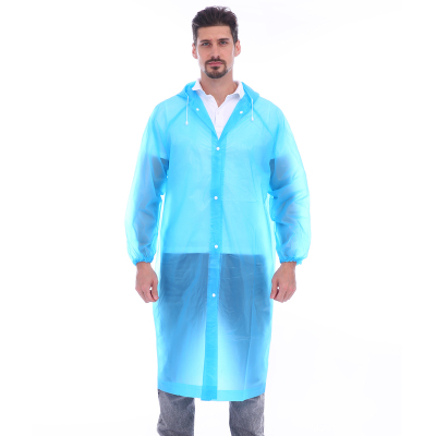 H707-2 outdoor PEVA sleeve elastic cap rope adult windproof thickened ened custom raincoat riding raincoat wholesale