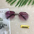 European and American rimless fashion sunglasses new Korean version of personality glasses