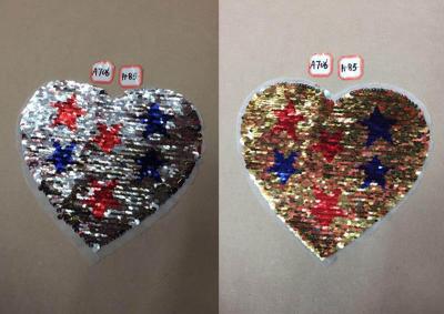 Flip over love sequins patch cloth embroidery patch cloth patch clothing accessories decoration