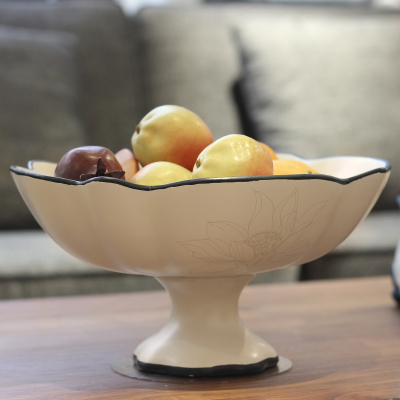 New home crafts/grey-and-white lotus heart zen/ceramic fruit tray to receive furnishings