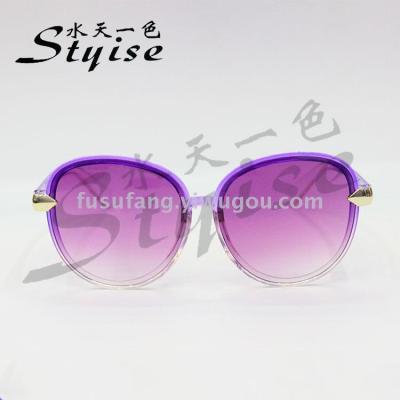 New small-face personalized retro sunglasses candy color holiday street glasses 5105