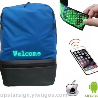 Bluetooth hat light LED screen hat screen clothing light screen DIY intelligent wear light box and bag