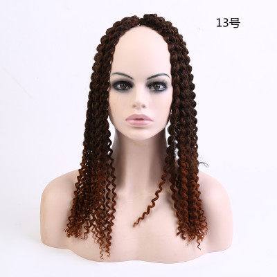 Black reggae-punk dreadlocks, spiral-curls and wigs. A long high-temperature silk model in A rock DJ