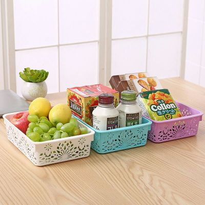 S41-3007 Colorful Plastic Storage Basket Kitchen Bathroom Desktop Storage Storage Basket Storage Basket