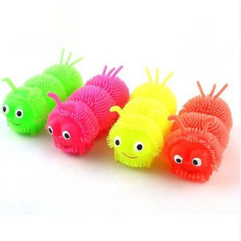 glow-in-the-dark hairy ball glow-in-the-dark three-section caterpillar releases glow-in-the-dark hairy ball