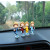 Holding Wine Monk Resin Car Interior Design Decorations Straw Hat Two Goods Cartoon Doll Samanera