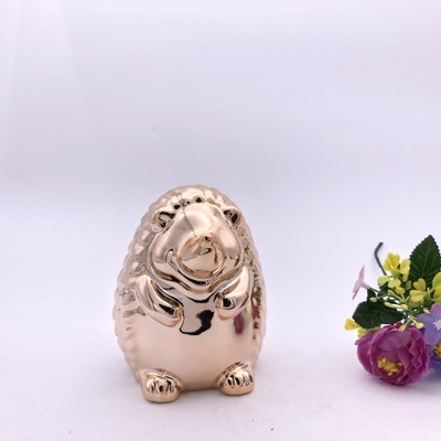 Creative gifts novel practical animal hedgehog ceramic piggy bank gift ceramic hedgehog money box